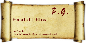 Pospisil Gina névjegykártya